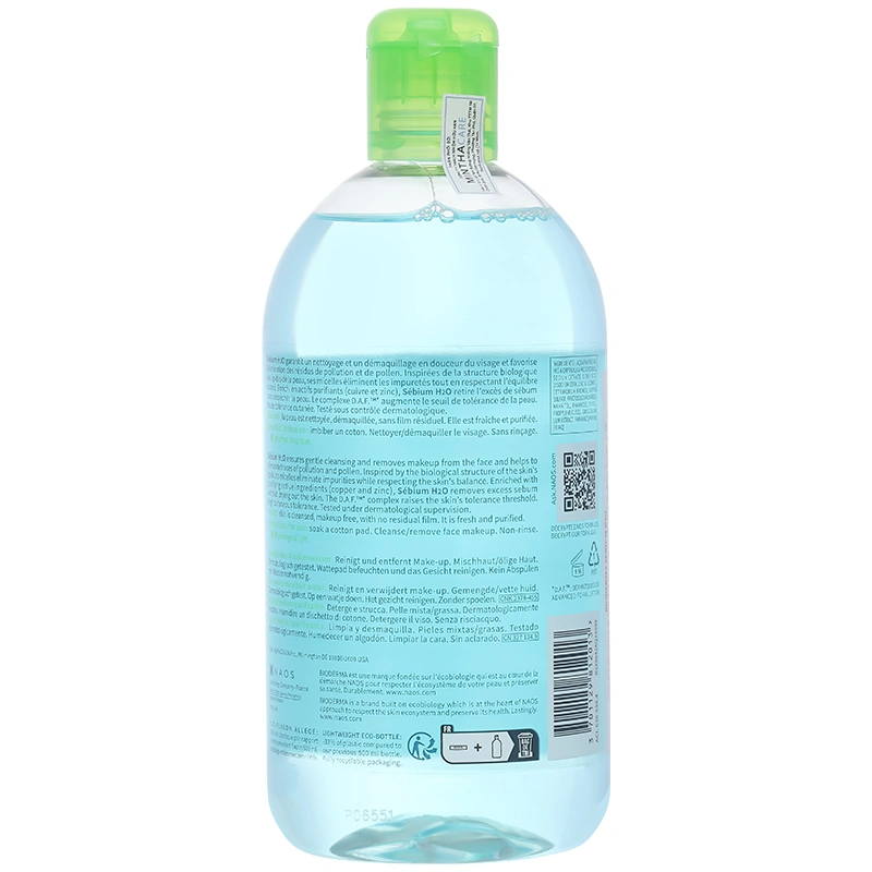 Nước tẩy trang Bioderma Sébium H2O làm sạch sâu cho da dầu và da hỗn hợp chai 500ml - 3